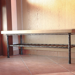 A wrought iron shoe-rack - wrought iron furniture