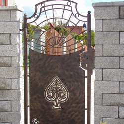 A wrought iron gate 