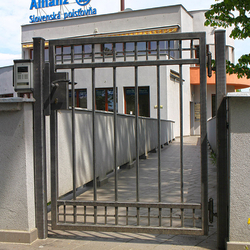 A wrought iron gate