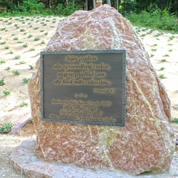 Wrought-iron board with an inscription made for the pilgrimage place Butkov in Slovakia