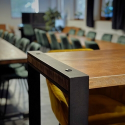 Designer tables  metal frame created by UKOVMI for the Ranch Krova Lehota