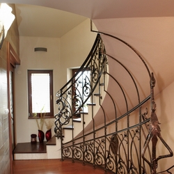 Custom-made railings for a storey house