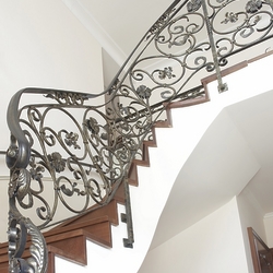 Interior staircase railing in a family home – forged railing