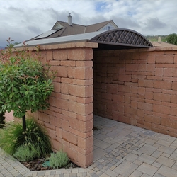 Forged shelter by the family house