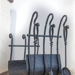 Hand-forged fireplace sets