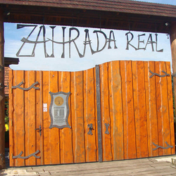 A wrought iron sign - entrance to a garden centre