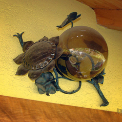 Záhradné nástenné svietidlo Slnečnica - ručne kovaná lampa Záhradné nástenné svietidlo Slnečnica - ručne kovaná lampa