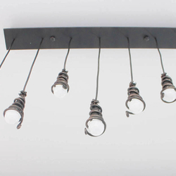 Modern forged chandelier SPIRALS - design pendant lighting for interior spaces