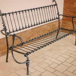 Artistic hand-forged bench - garden furniture