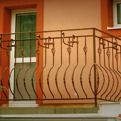  Wrought iron flower holders on the balcony