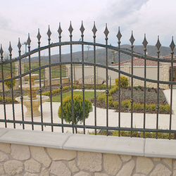 A forged fence component  fence of a family villa 