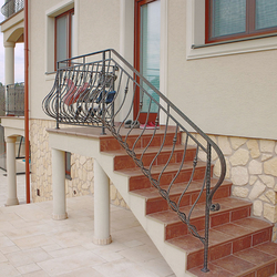 Classic exterior wrought iron railings