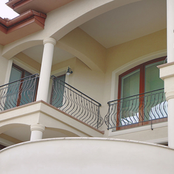 Classic exterior wrought iron railings