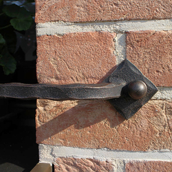 A wrought iron flowerpot - a detail