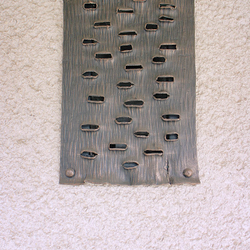A wrought iron grille