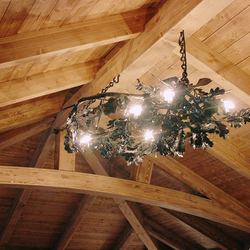 A wrought iron light - a wrought iron chandelier Oak