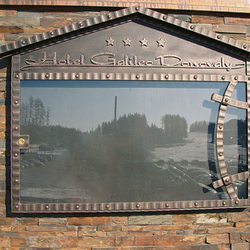 An information board in a forged style