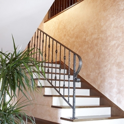 Forged railings on the stairs and gallery - high quality railings for the interior 