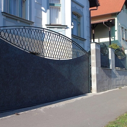 Kovaný plot - kombinácia plech a kované - exkluzívna brána a plot Kovaný plot - kombinácia plech a kované - exkluzívna brána a plot