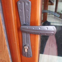 A wrought iron handle