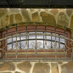 A wrought iron grille