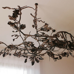 A hand-forged chandelier inspired by nature