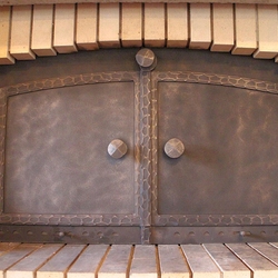 Wrought iron fireplace accessories