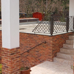 A wrought iron railing