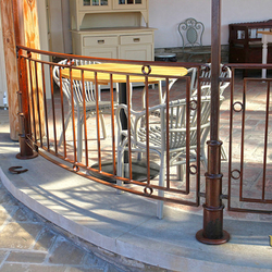 Metal railing in an industrial style - An exterior railing