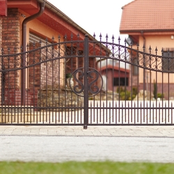 Forged gate crafted for a family house