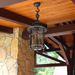 High-quality pendant lamp CLASSIC / T used for summer gazebo lighting – hand-forged lamp
