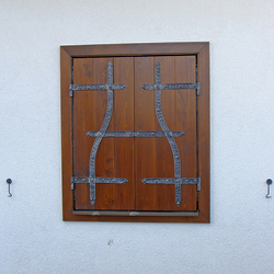 Wrought iron shutter hinges