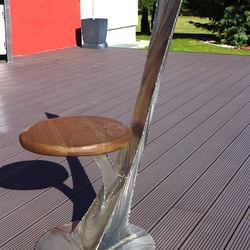 A modern stainless steel chair A modern stainless steel chair