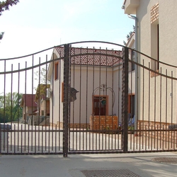 A wrought iron gate