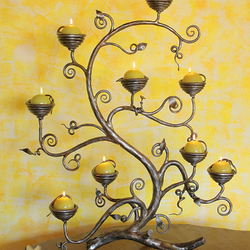 A candleholder Shrub - hand wrought iron candleholder