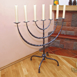 A wrought iron candleholder - The Menorah