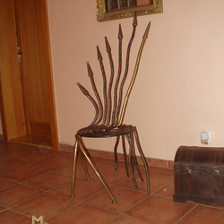 A wrought iron chair - 'Squid' A wrought iron chair - 'Squid'