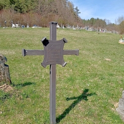 Simple cross on a grave