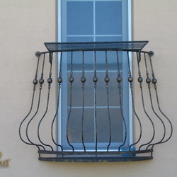 A wrought iron railing - a French window