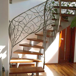 A wrought iron polished railing