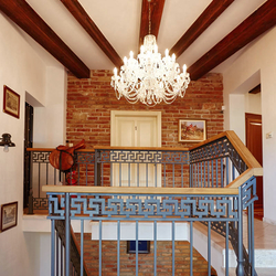 The Ancient pattern of the interior railing in the guesthouse